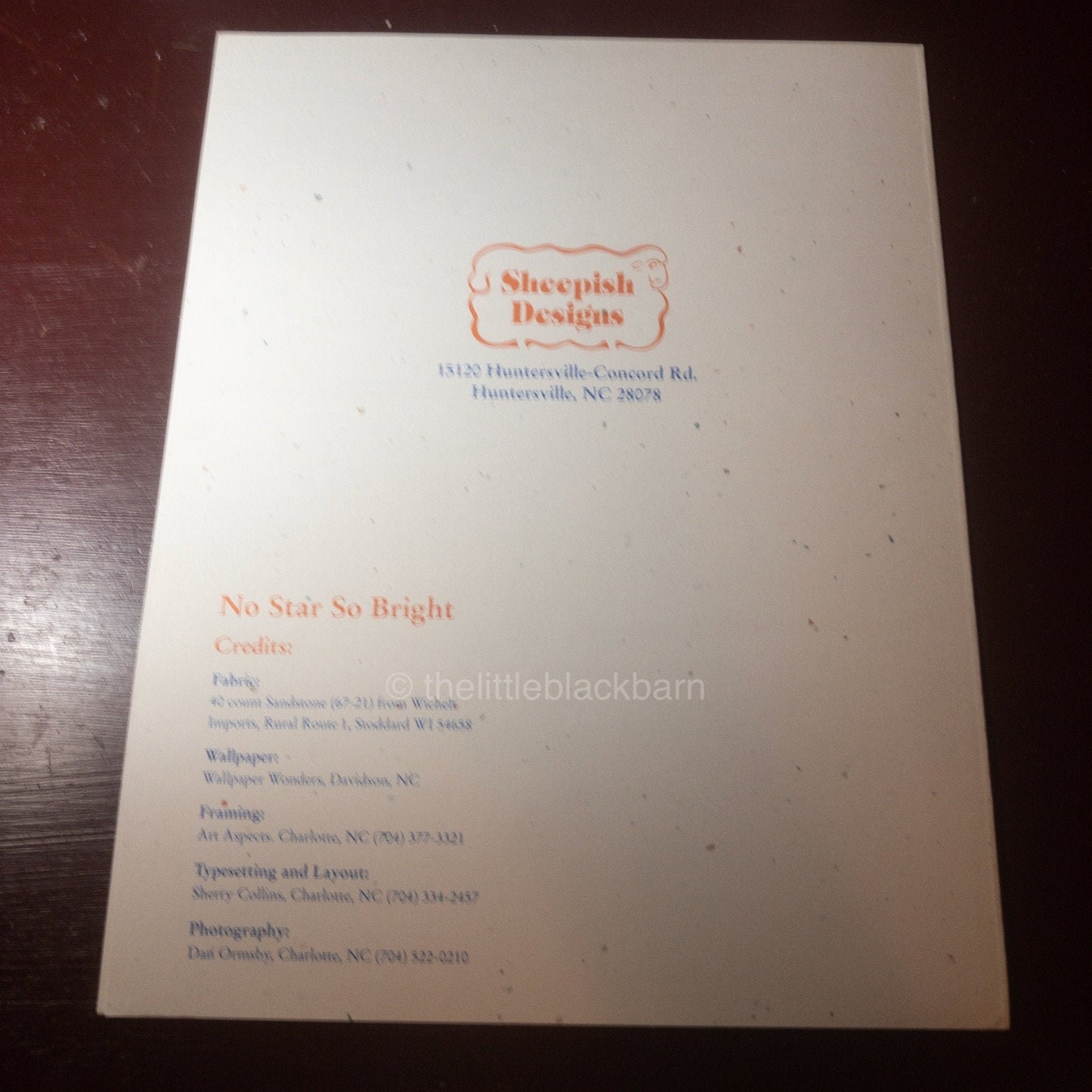 No Star So Bright, by Dawn Bradford, Sheepish Designs, Vintage 1996, Counted Cross Stitch*