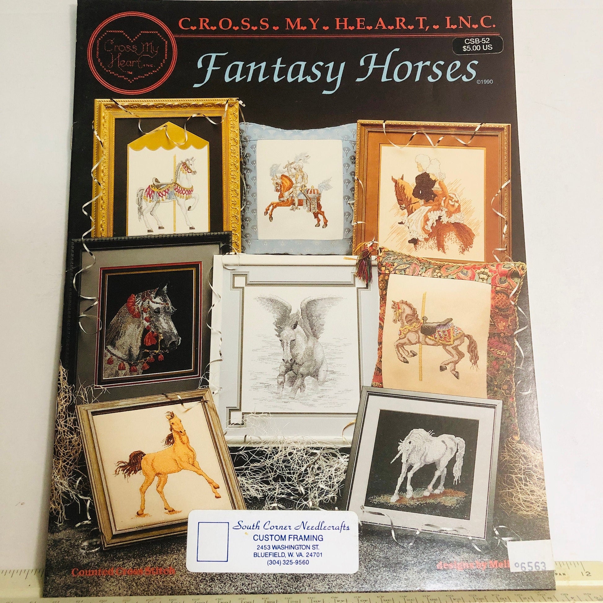 Cross My Heart, Fantasy Horses, CSB-52, Vintage 1990, Counted Cross Stitch Chart