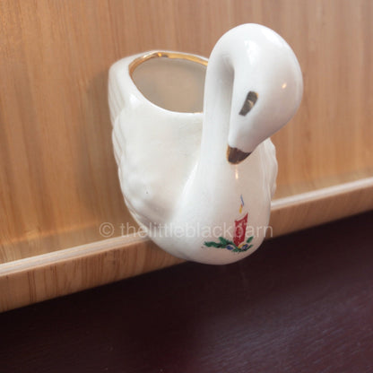 Swan Figurine with Candle Painting