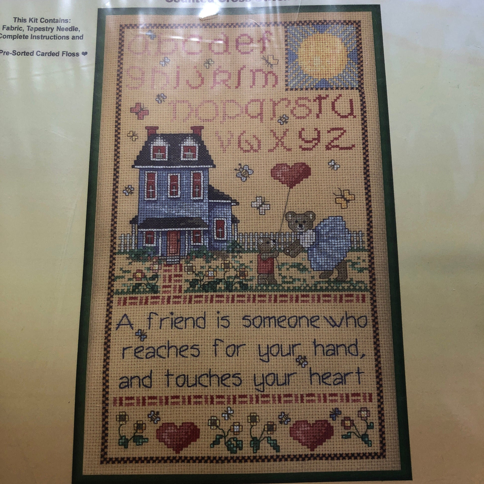 Cross My Heart, Day Sampler, 2006, Counted Cross Stitch Kit