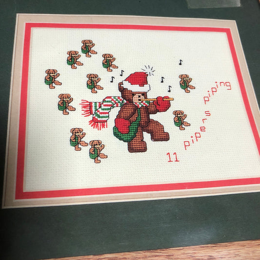 Dale Burdett, Pipers Piping, Vintage 1986, Counted Cross Stitch Kit