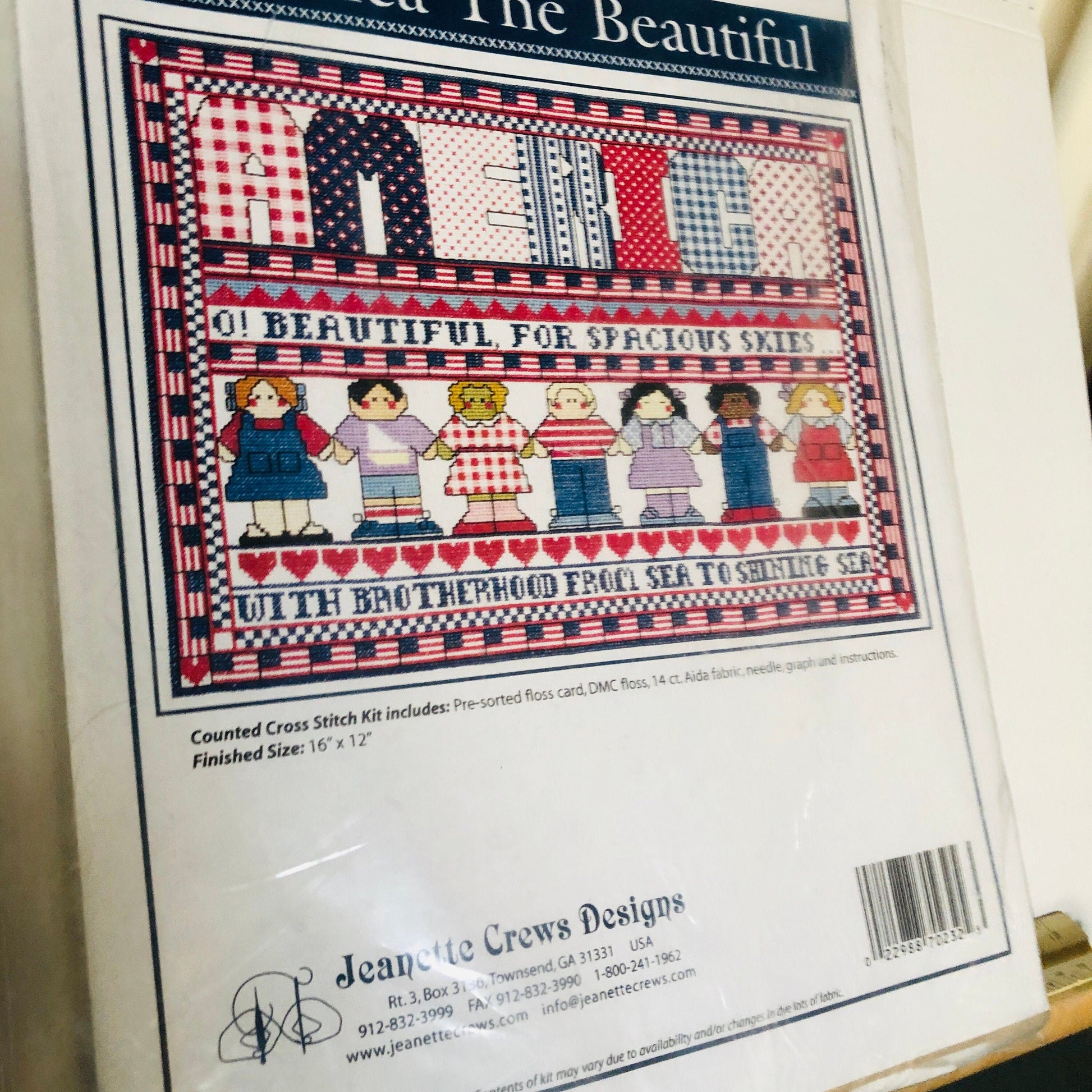 Jeanette Crew Presents, America the Beautiful, Counted Cross Stitch Kit*