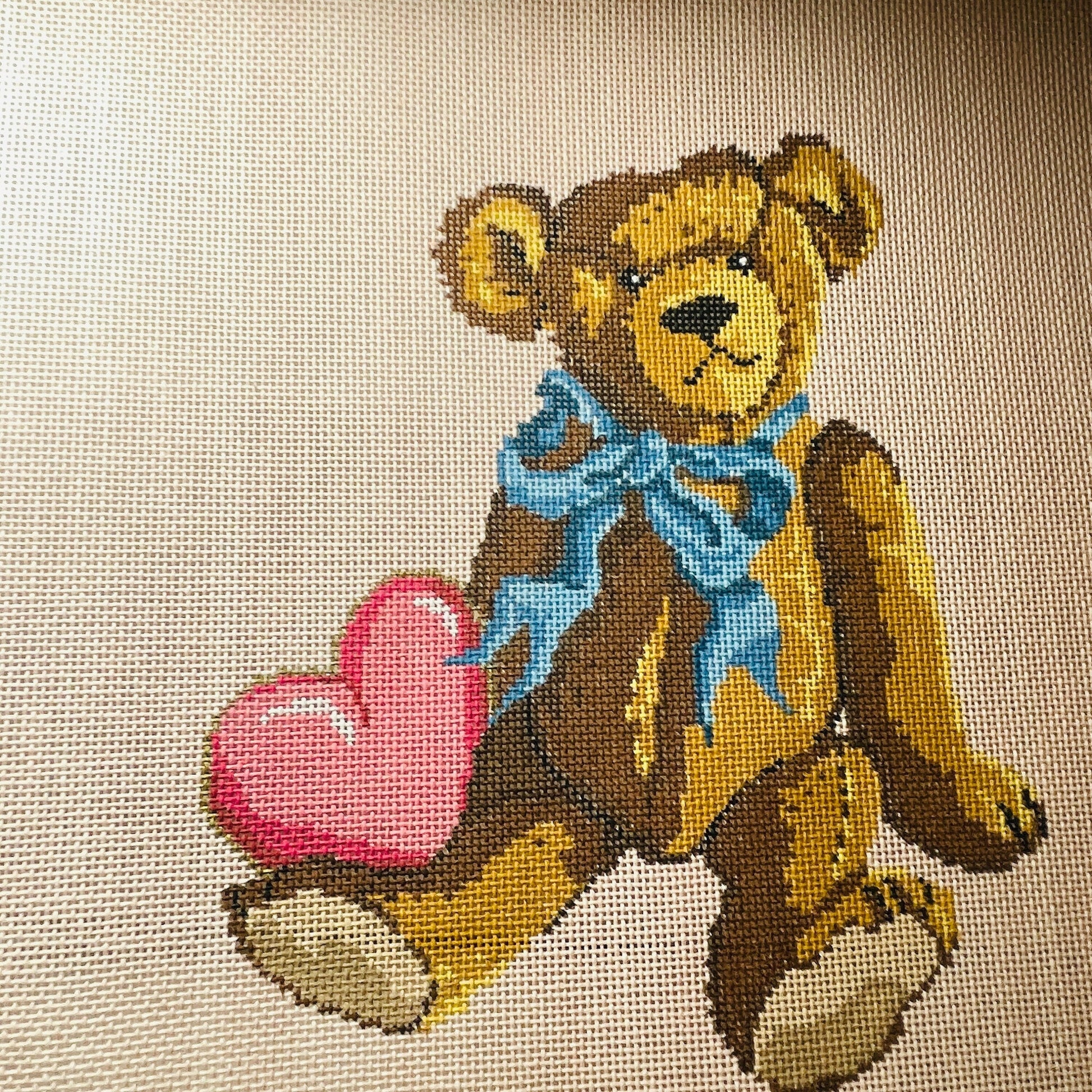 My Theodore, Needlepoint Canvas in Frame, 16 by 16 Inches