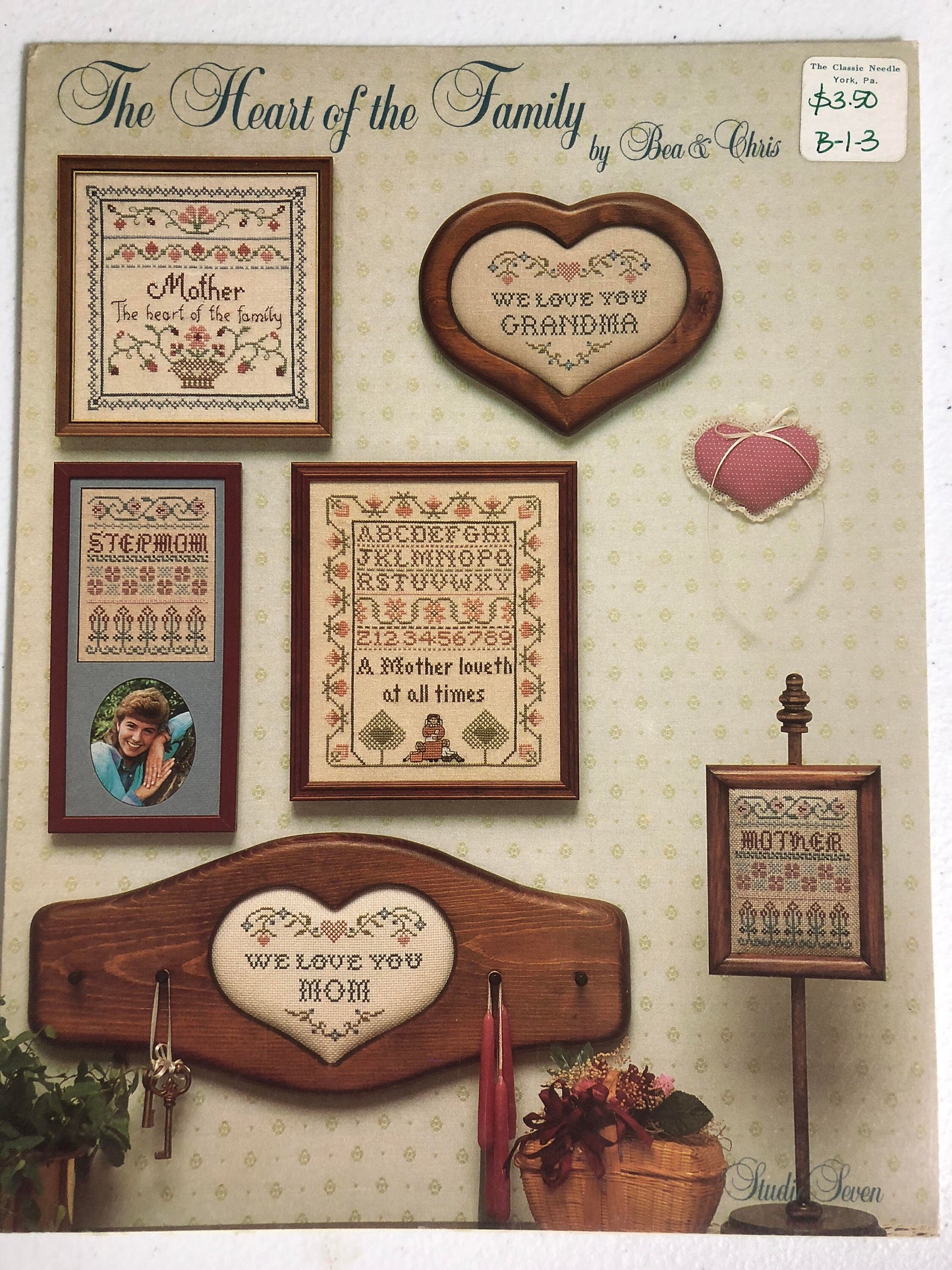 Bea & Chris, Vintage 1987 The Heart of the Family by Studio Seven Counted Cross Stitch Design Booklet