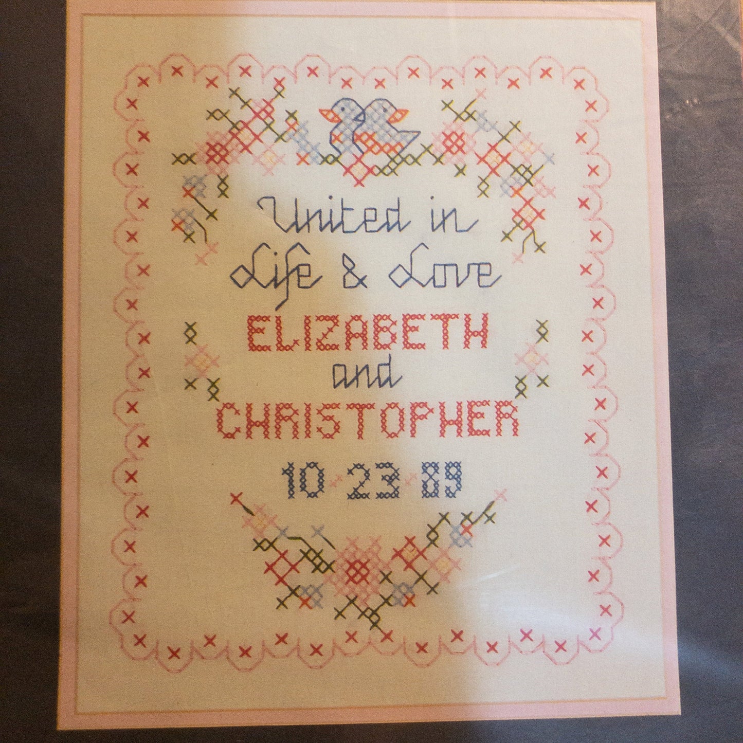 Needles &#39;N Hoops, Wedding, No.554, Easy To Do Vintage Sampler Kit,Personalization Kit Included