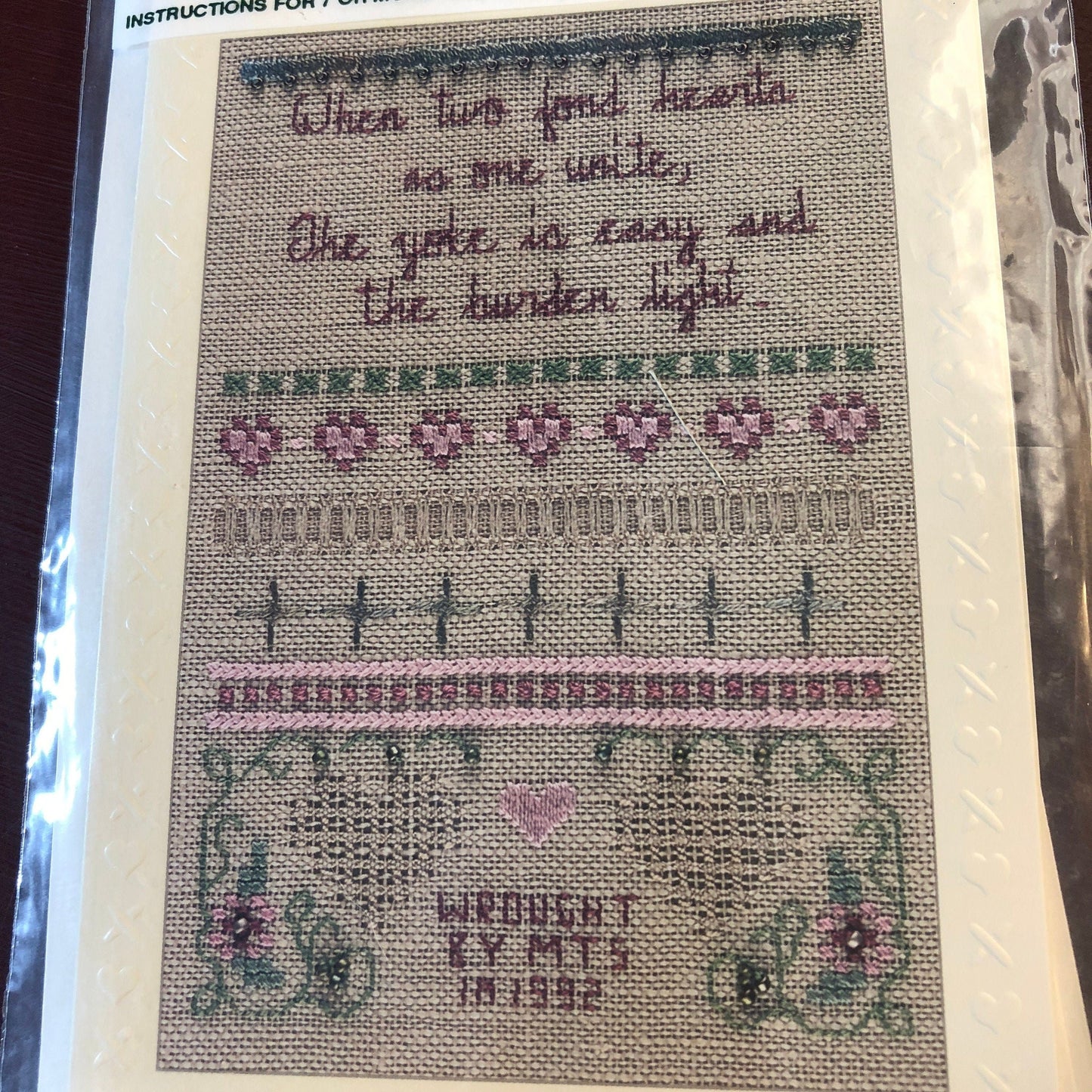 Gloria & Pat, Sampler Keepsakes, Set Of 2, Cross Stitch, Note Cards*,