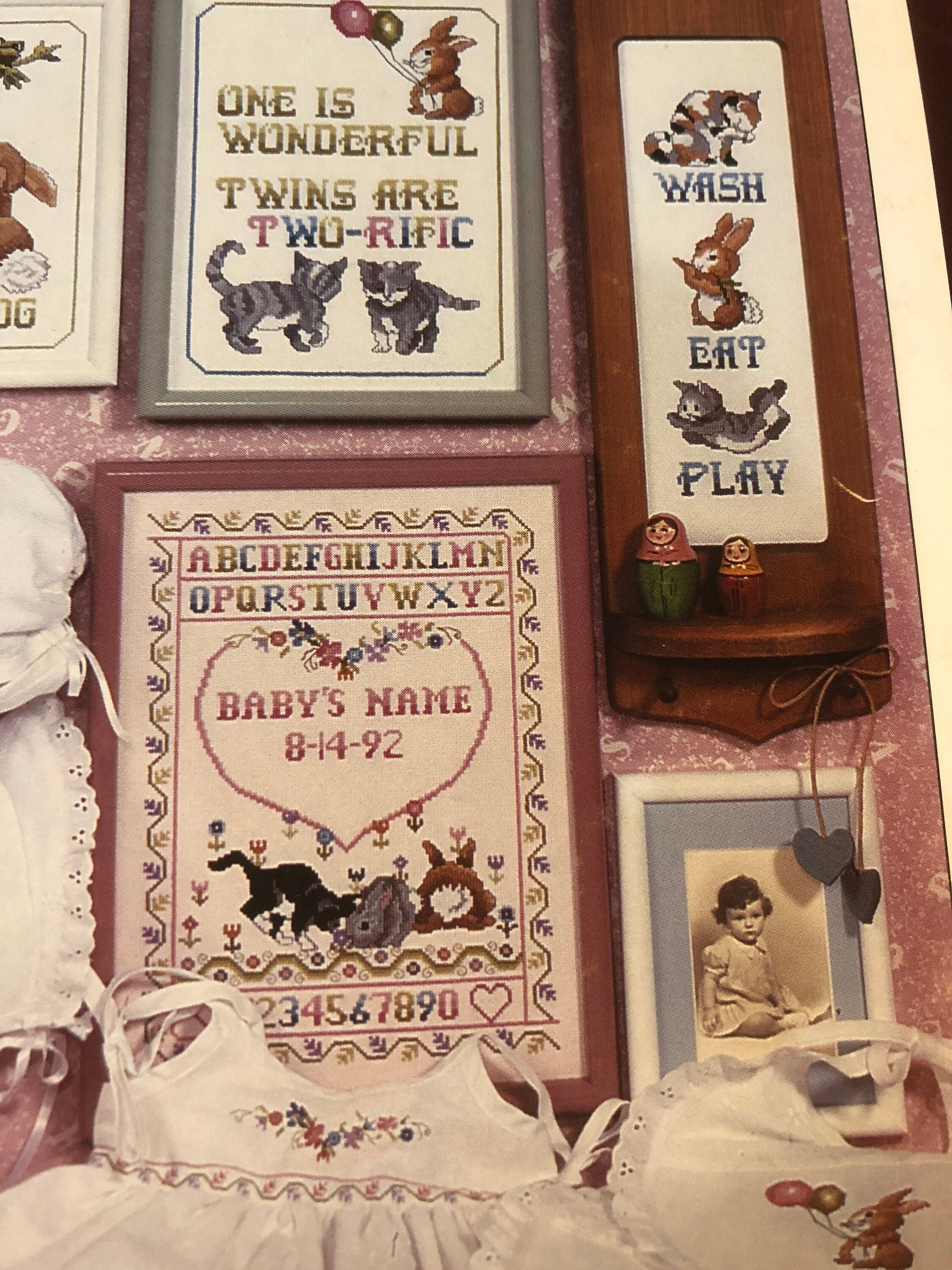 Ginger & Spice, Little Ones, 9203, Vintage 1991, Counted Cross Stitch Pattern Book