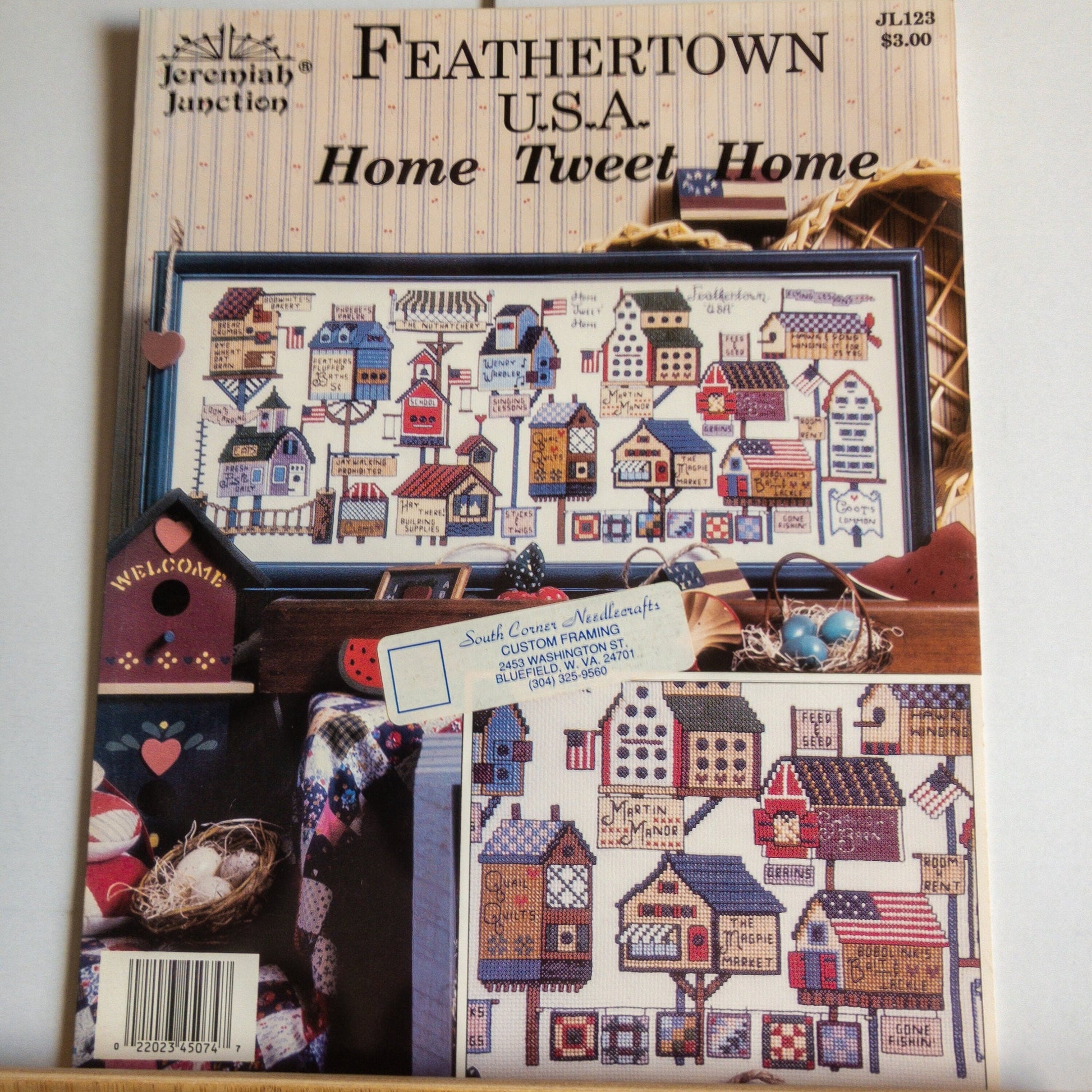 Jeremiah Junction, Feathertown USA, Home Tweet Home, Vintage 1991, Counted Cross Stitch Chart