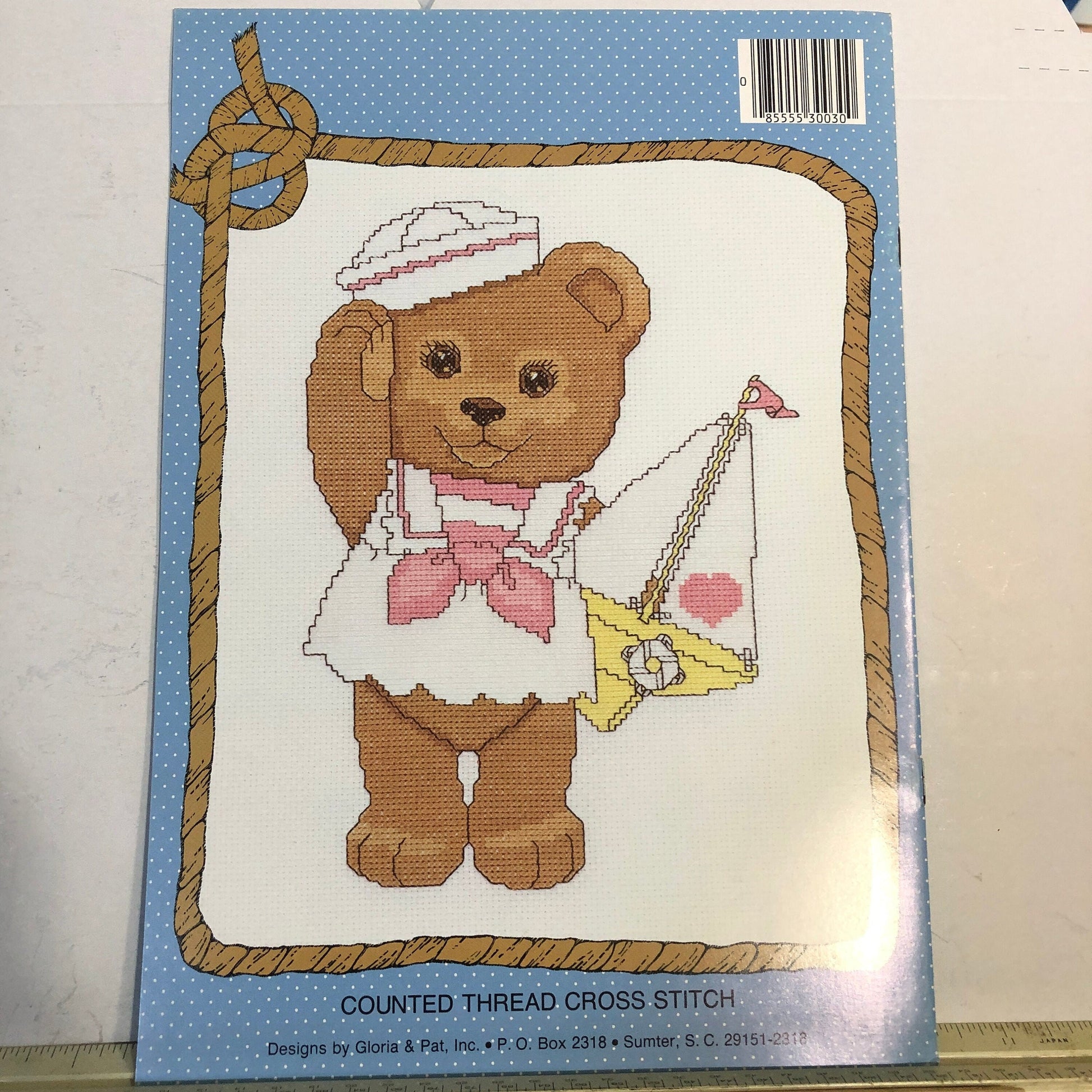 Gloria & Pat, Bears Ahoy!!, Book 30, Vintage 1984, Counted Cross Stitch Chart