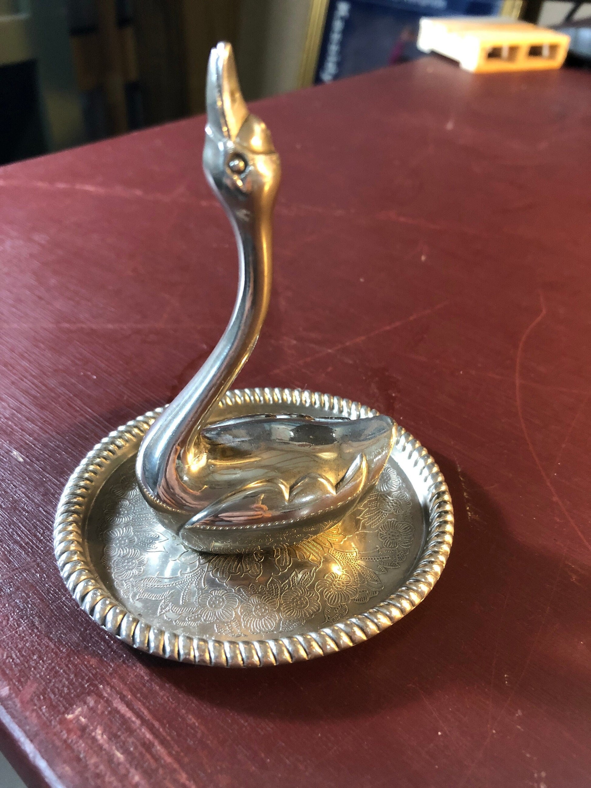 Interpur, Silver Plated, Goose, Vintage Collectible, Ring Tray