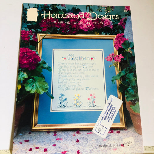 Homestead Designs, &quot;Mother&quot;, Vintage 1985, Counted Cross Stitch Chart