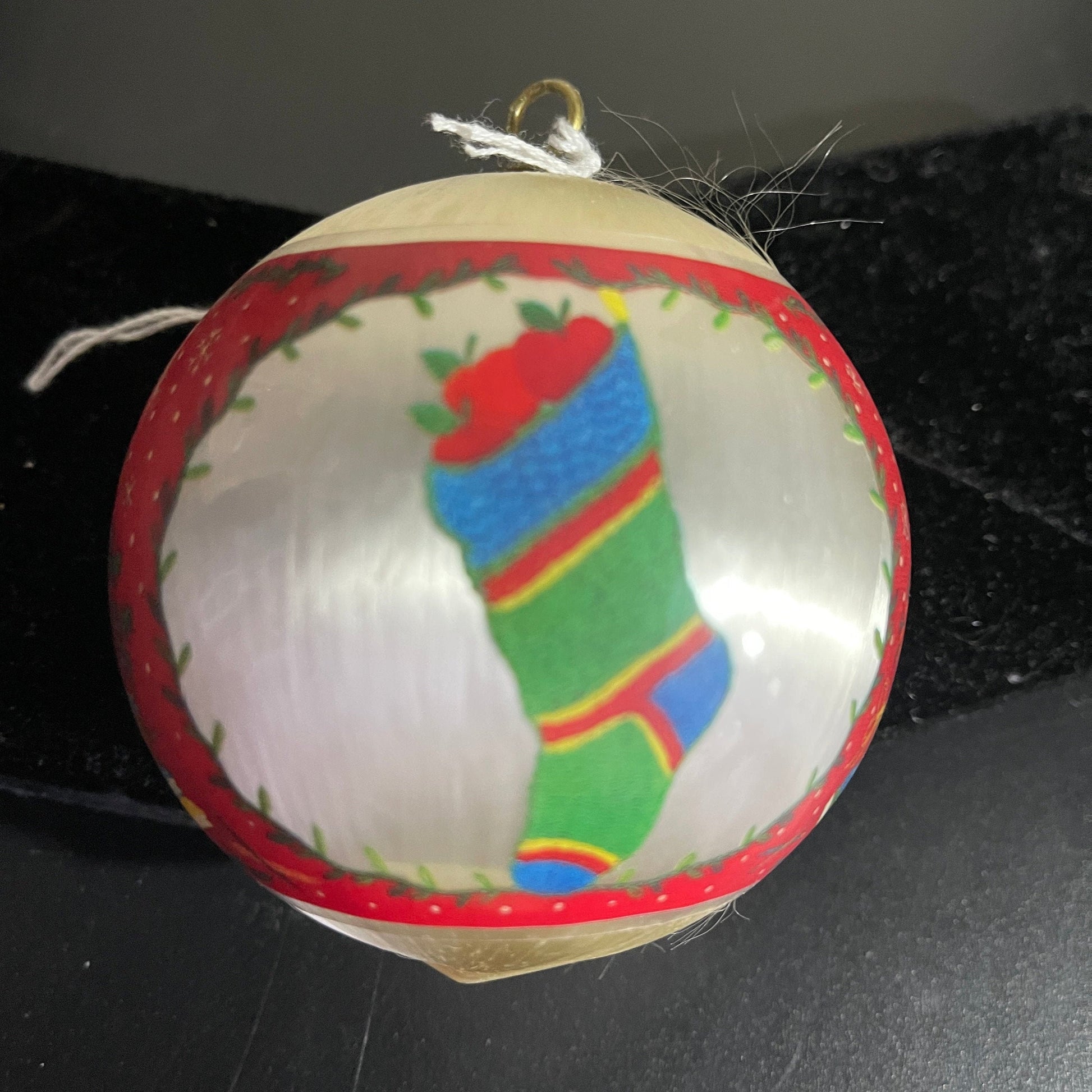 Hallmark For A Special Teacher Christmas 1981 vintage Satin Ball ornament QX8002