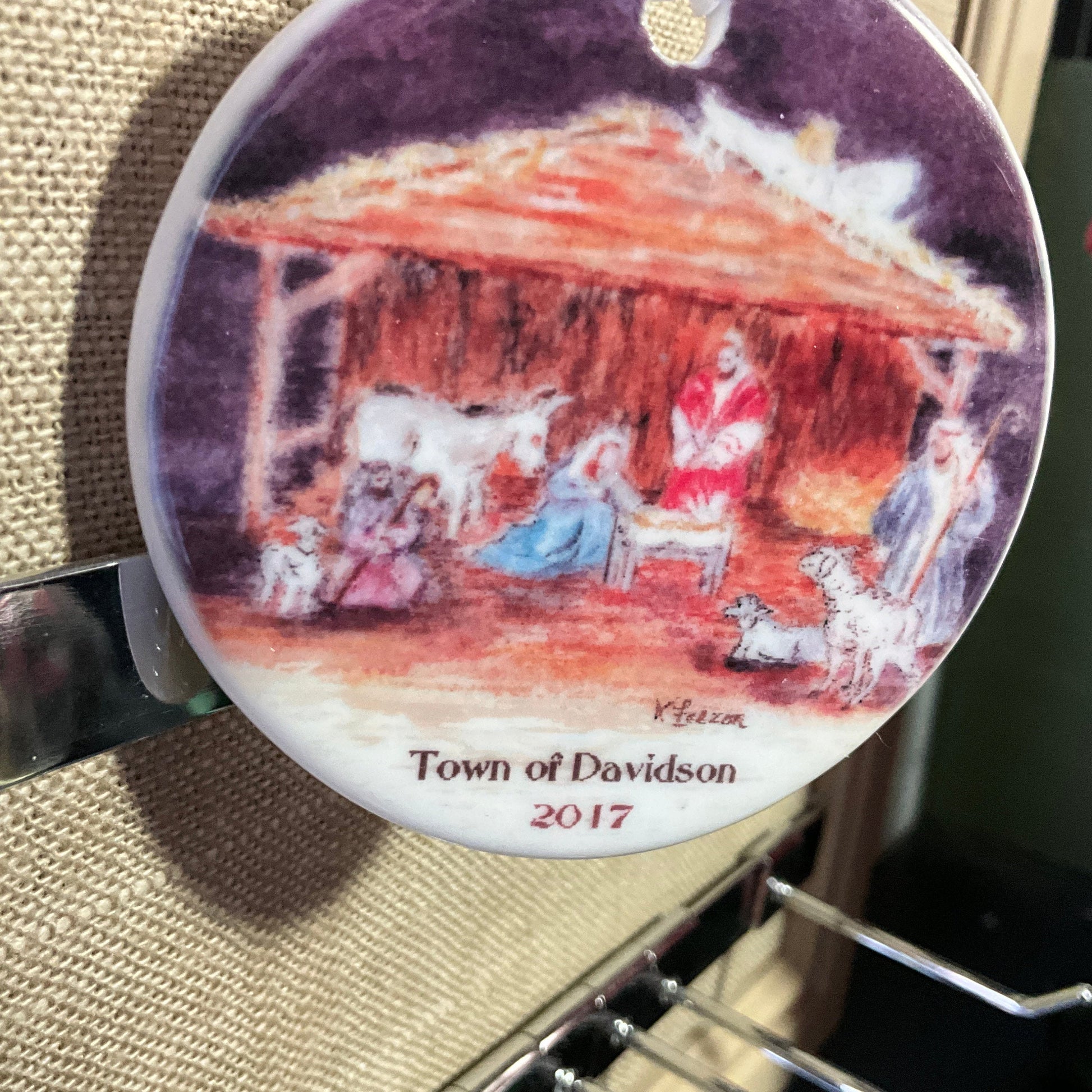 Tremendous Town of Davidson Dated 2017 Christmas ornament