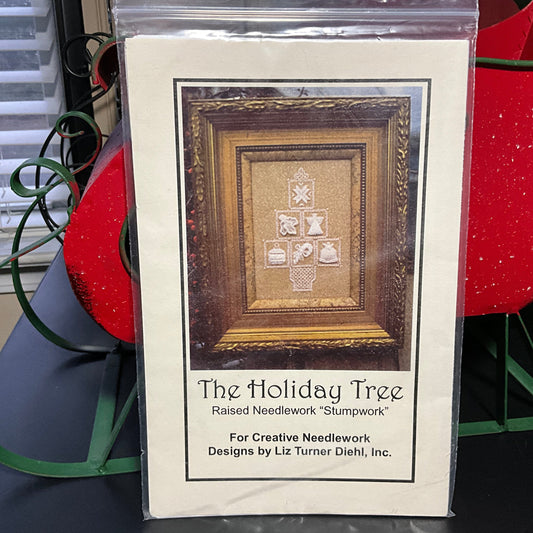 The Holiday Tree by Designs by Liz Turner Diehl Raised Needlework Stumpwork stitch count 85w x135h