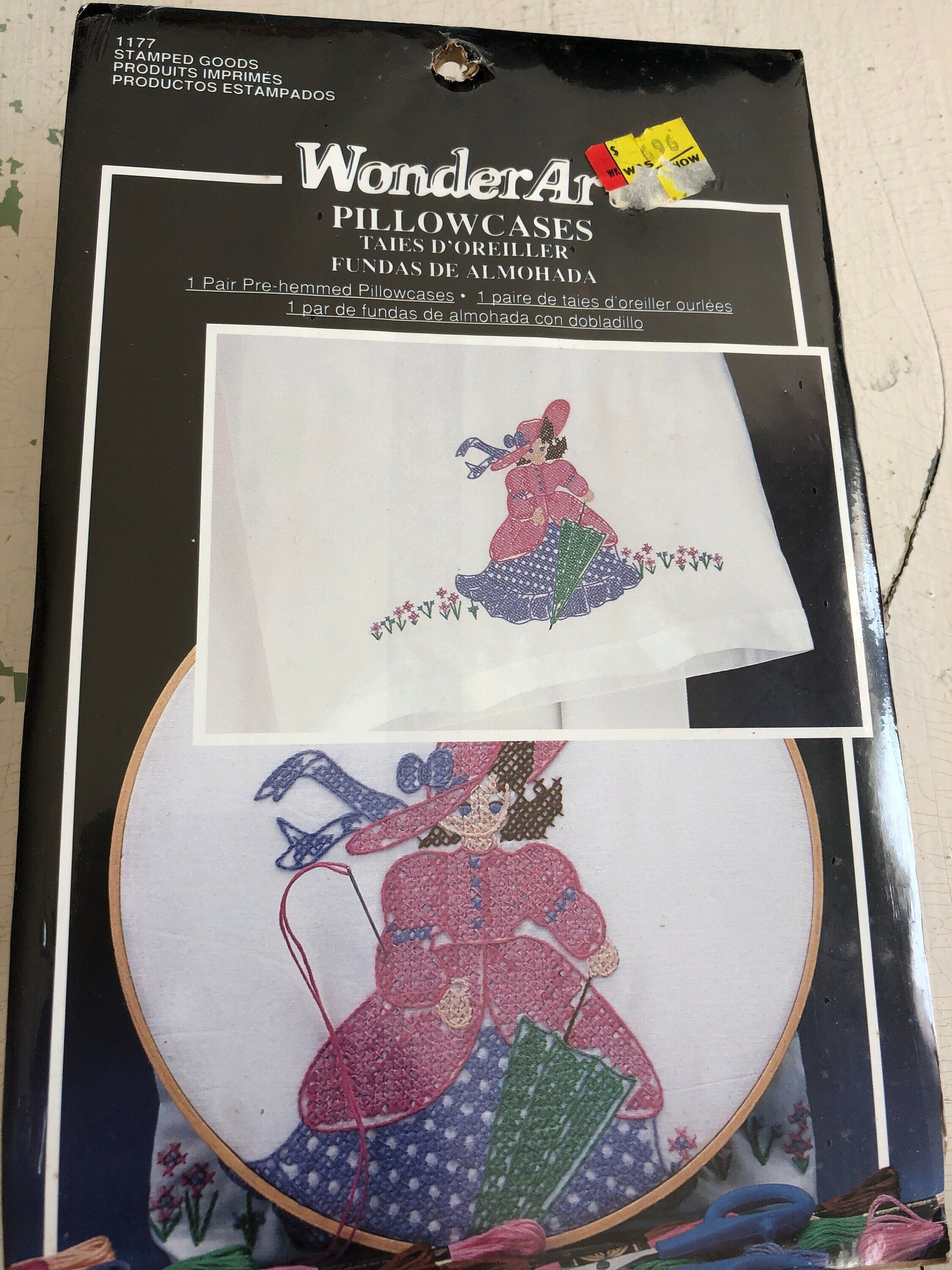 Young Scarlet, Pair of Pillowcases WonderArt, Stamped Cross Stitch*