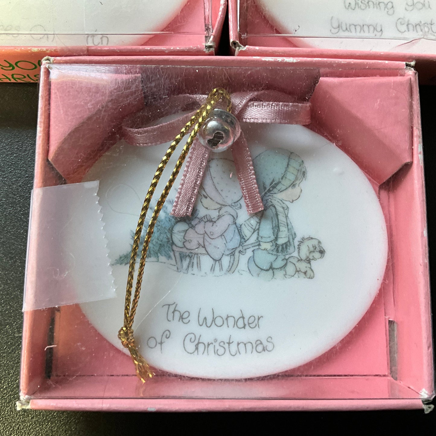 Enesco Precious Moments Collection choice vintage 1989 oval porcelain ornaments*