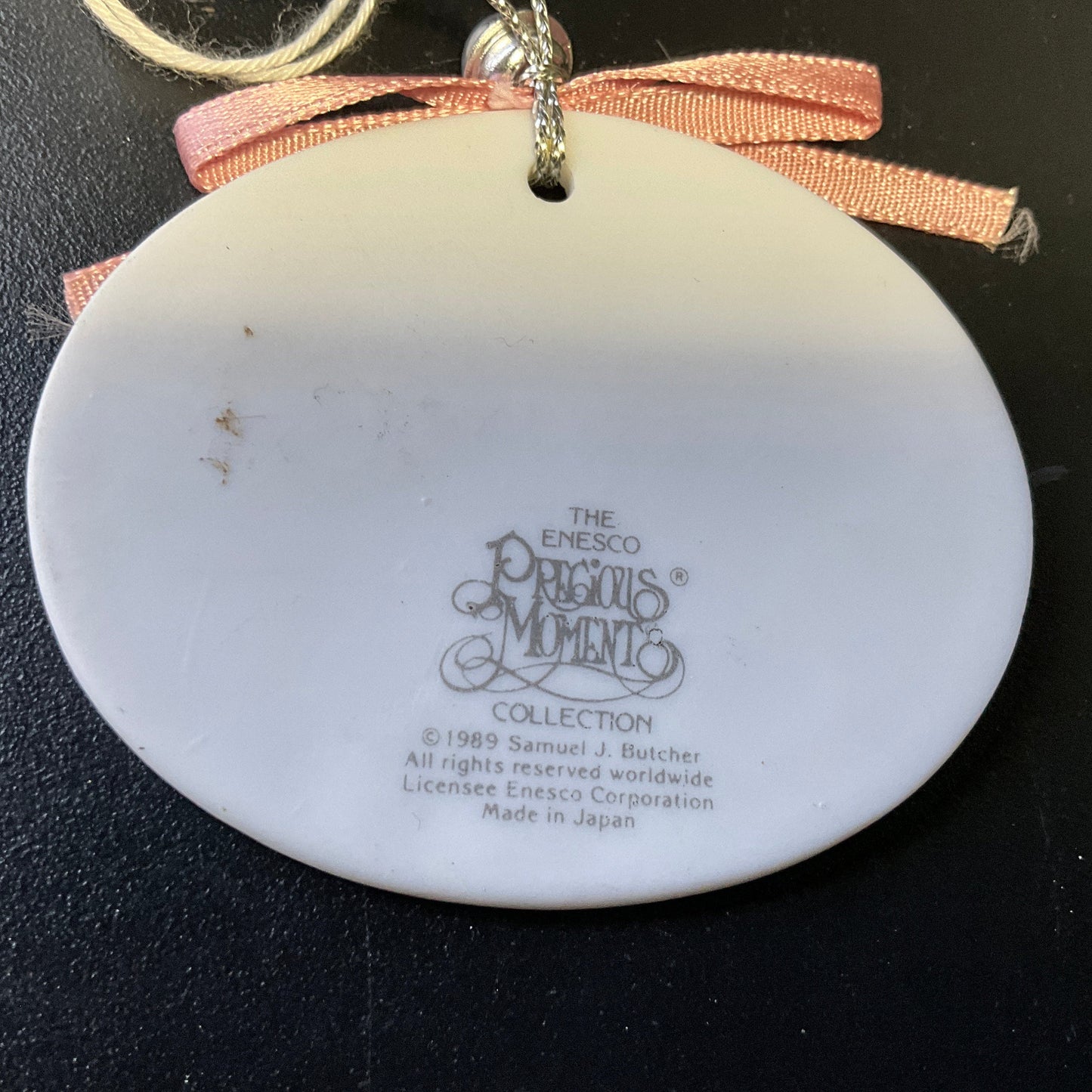 Enesco Precious Moments Collection choice vintage 1989 oval porcelain ornaments*