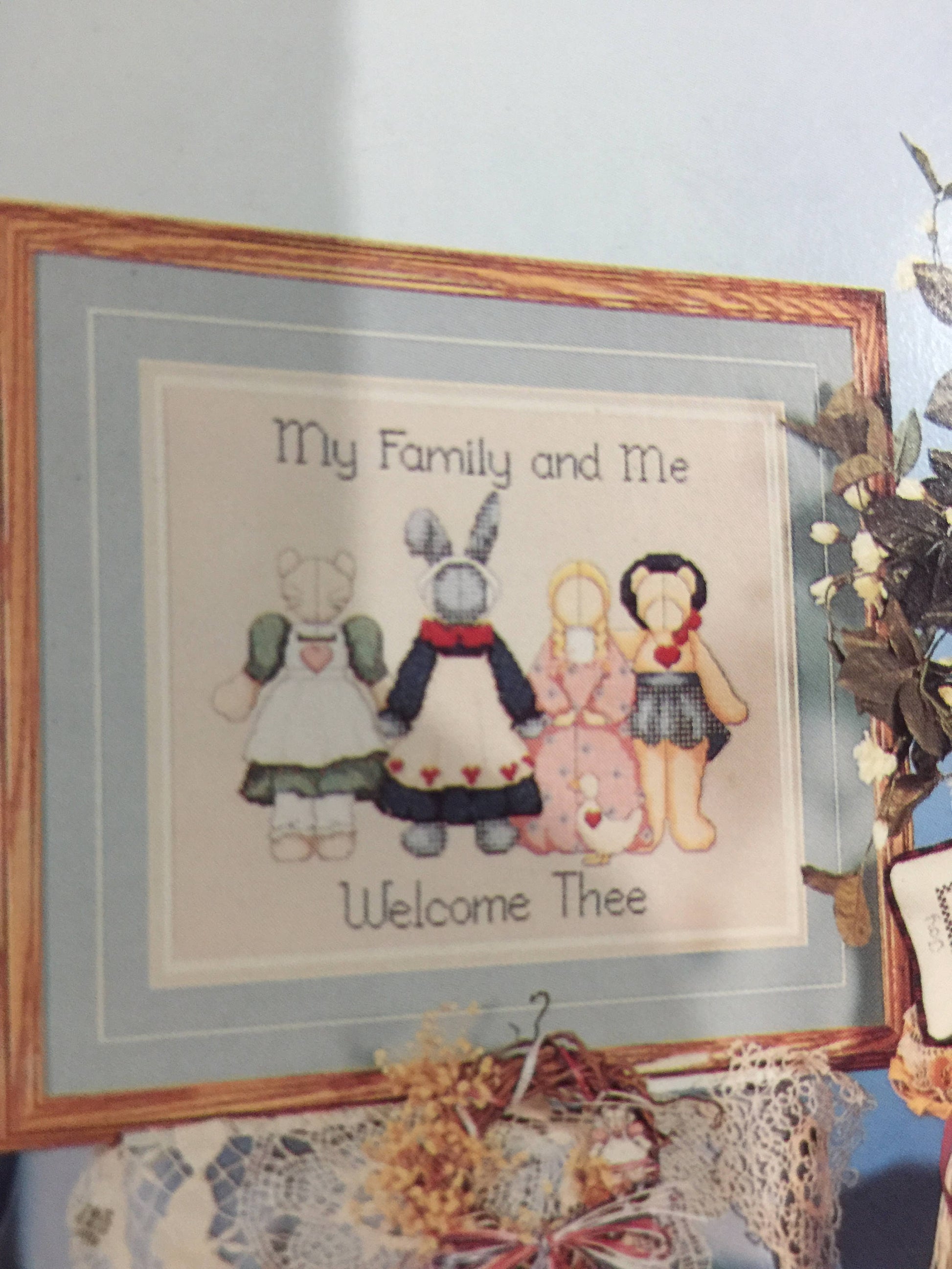 Alma Lynn Designs Folksy Foursome Vintage 1987 Counted Cross Stitch Pattern Book