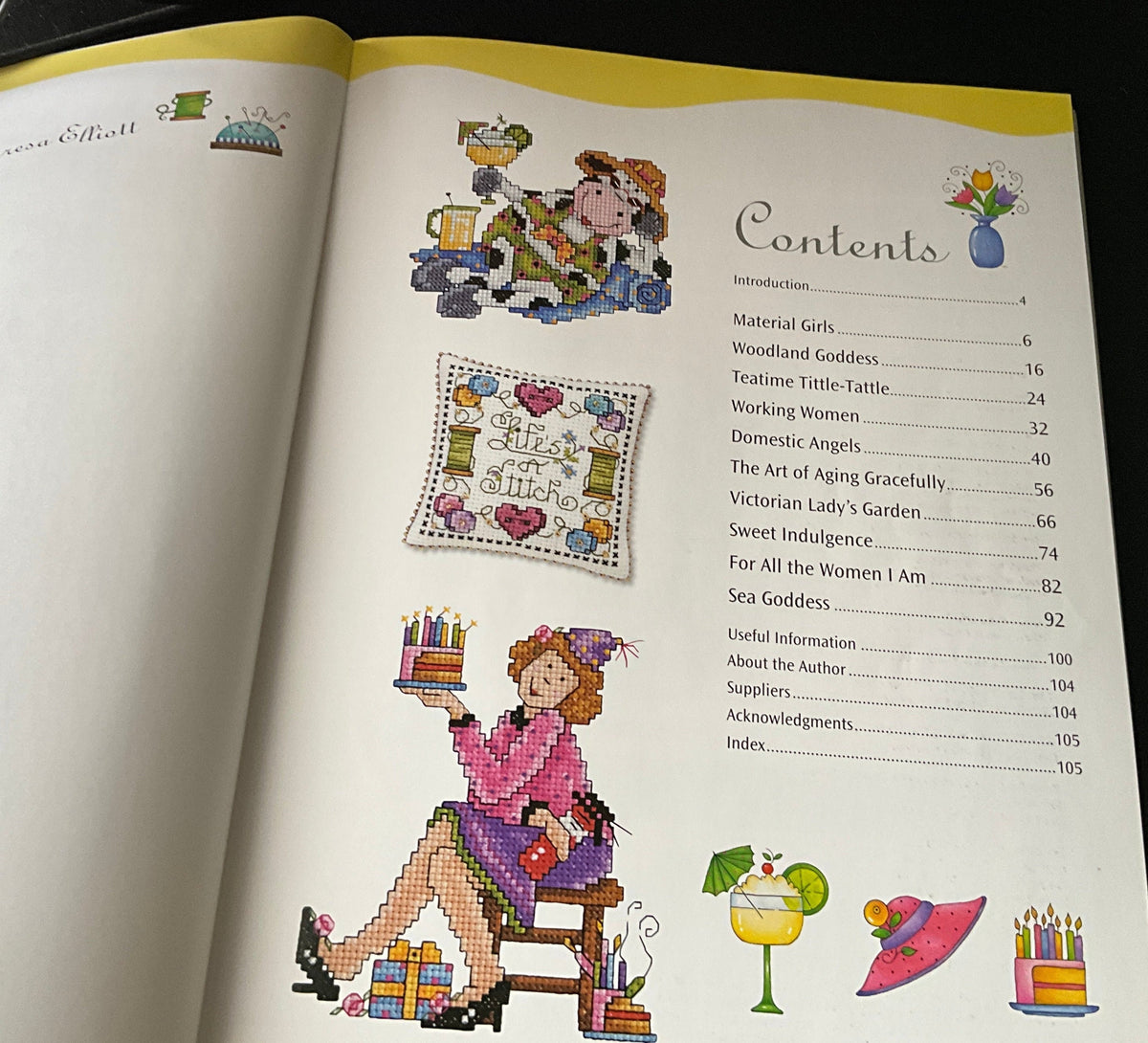 A Women's World In Cross Stitch Joan Elliott over 40 designs to make you smile book*