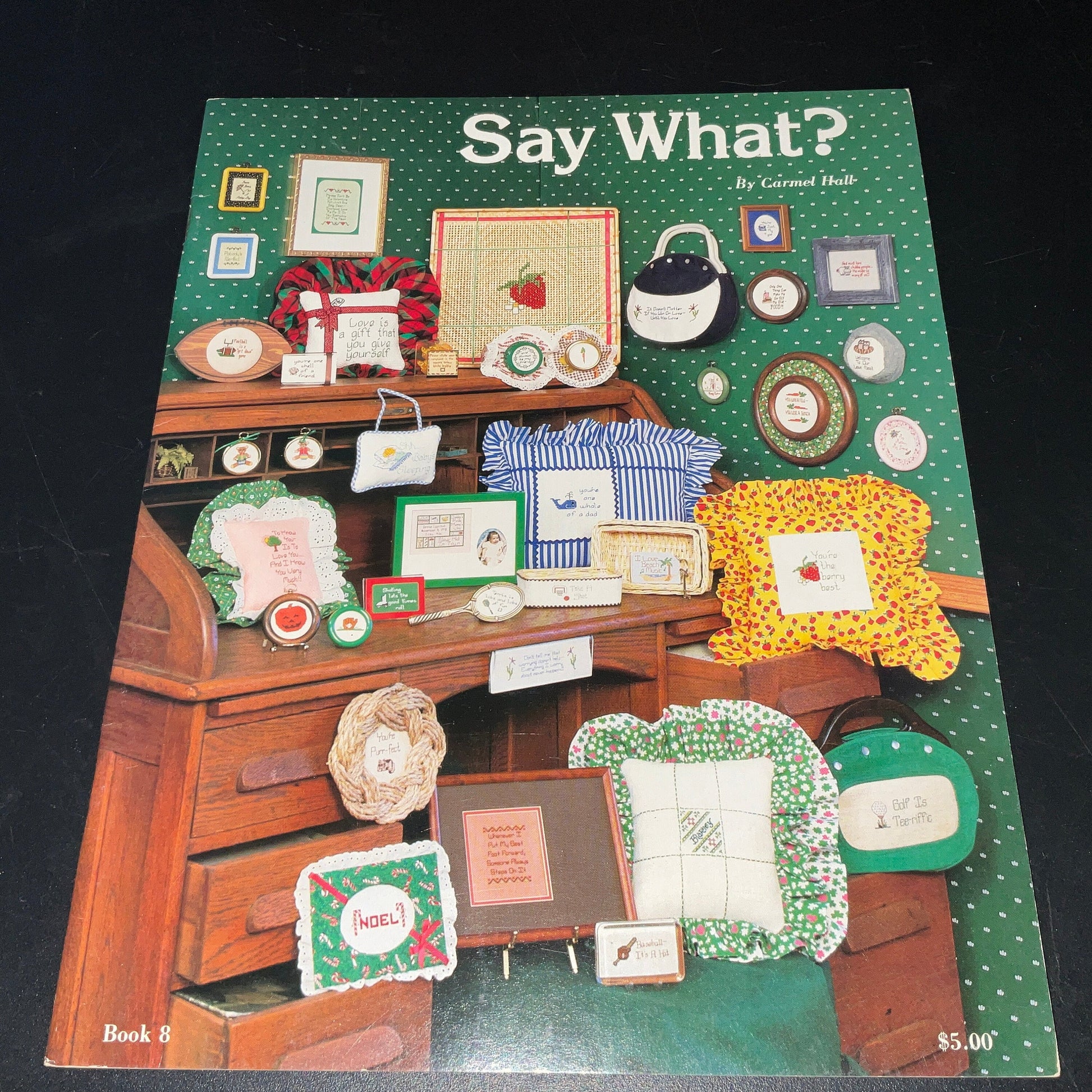 Celeste Teal Creations Say What by Carmel Hall Book 8 vintage counted cross stitch chart