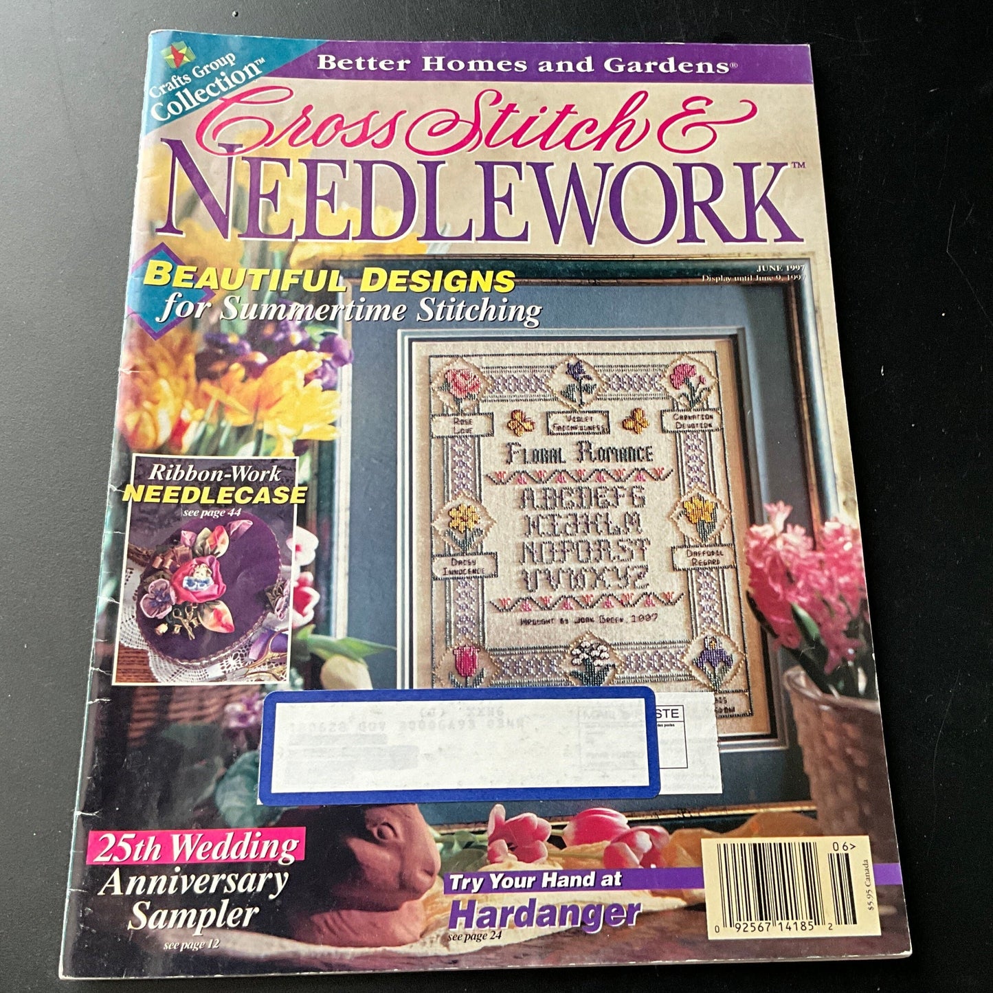 Better Homes and Gardens Cross Stitch & Needlework 2 issues June 1997 and 1998 Wedding editions vintage cross stitch magazines