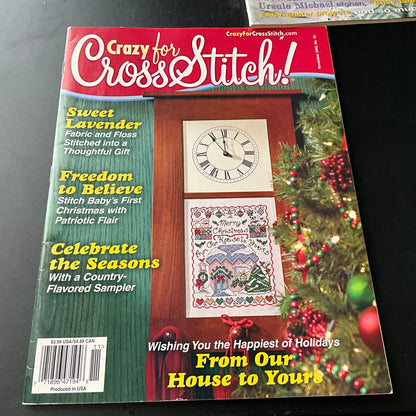 Fun bargain grab bag of 4 vintage cross stitch magazines see pictures and description*