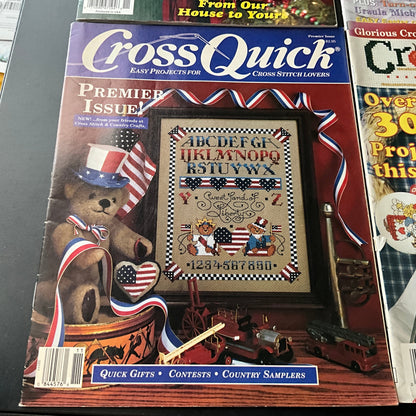 Fun bargain grab bag of 4 vintage cross stitch magazines see pictures and description*