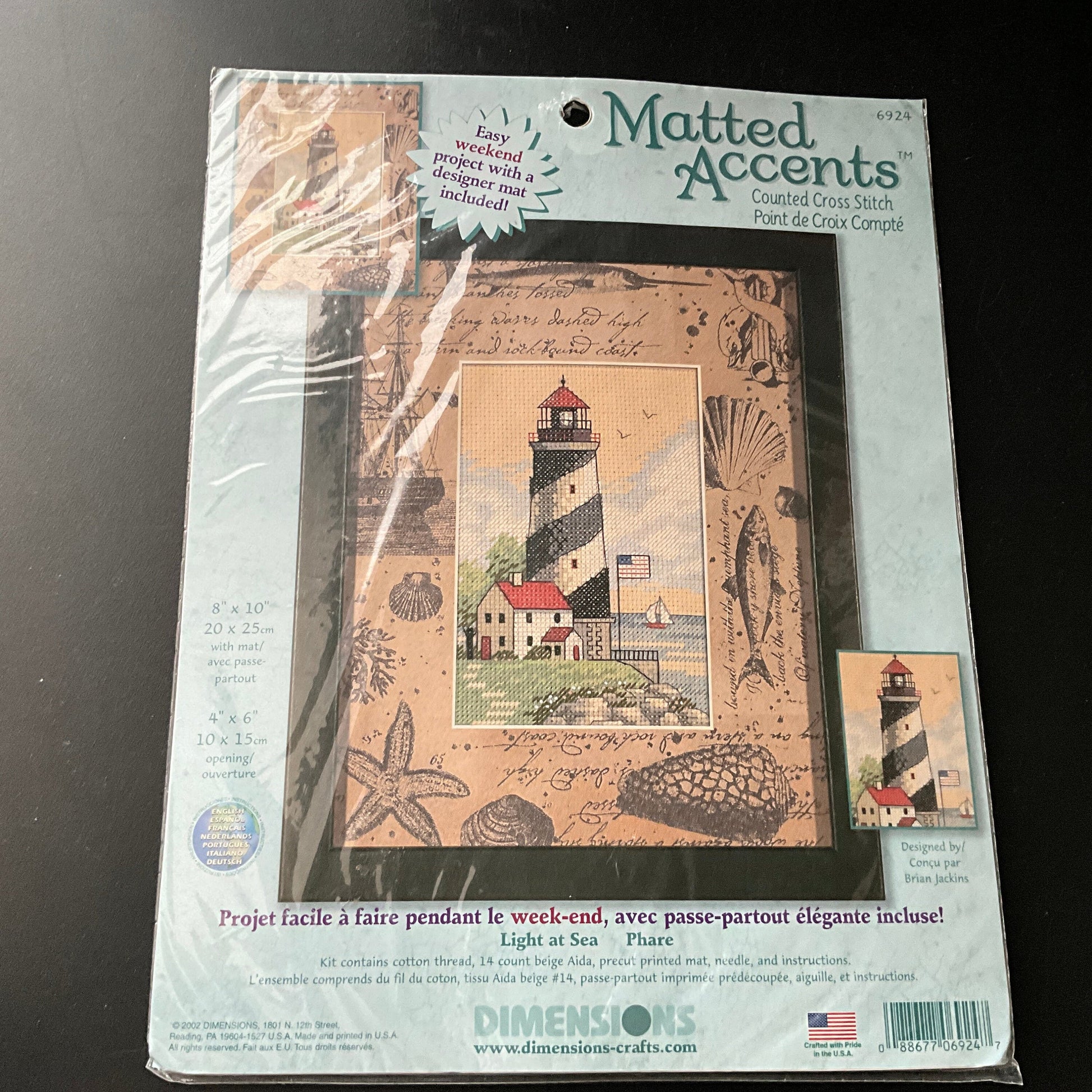 Dimensions Matted Accents 6924 Light At Sea Phare counted cross stitch kit*