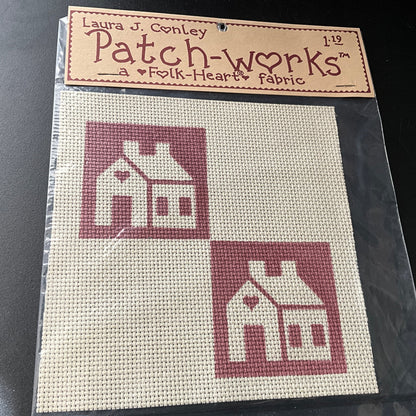 Laura J. Conley Patch-works set book and 2 stenciled fabric canvases see pictures and description*