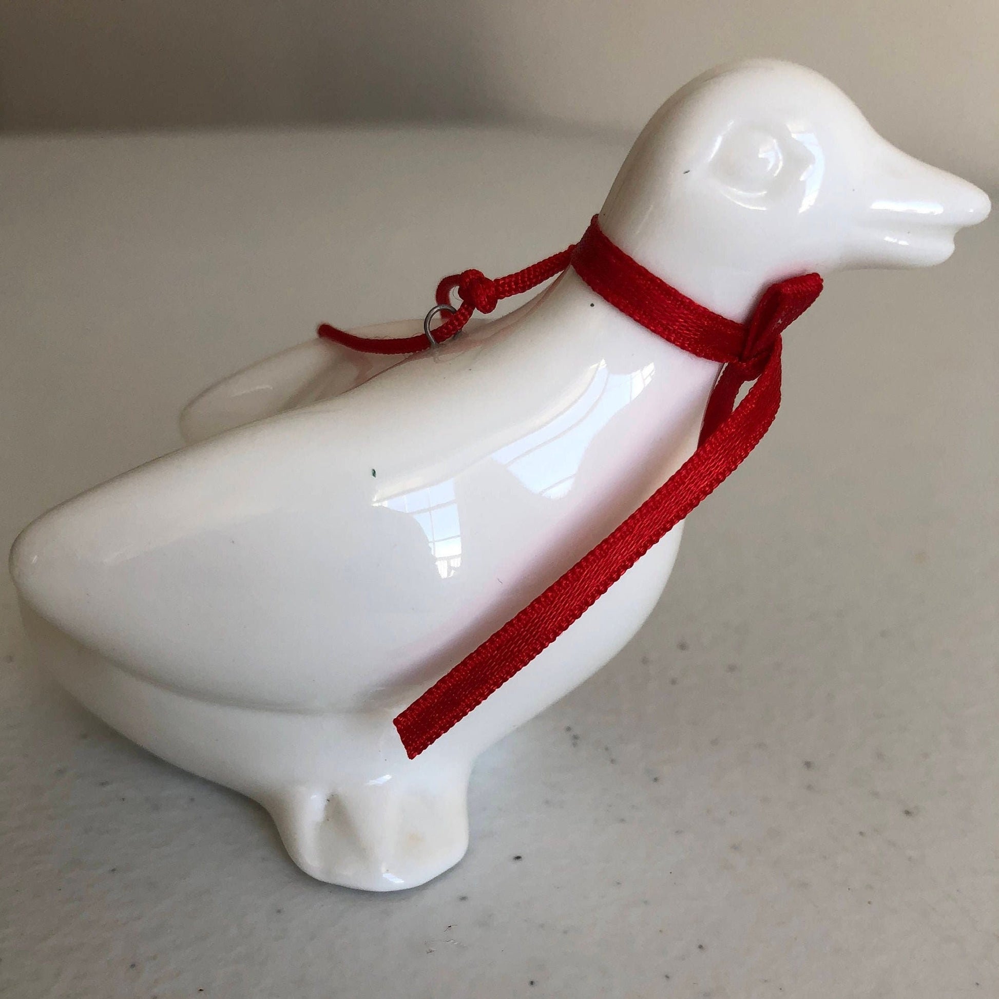 Department 56, Porcelain White Duck, Vintage, Collectible Figurine