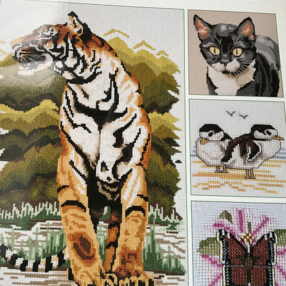 David & Charles Animals In Cross Stitch Neeley and Wheeler softcover book