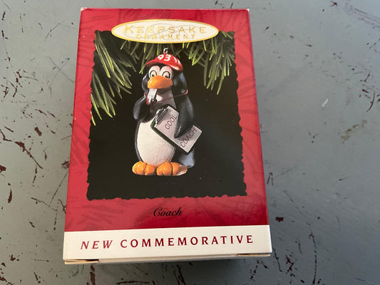 Hallmark Cool Coach Penguin 1993 Keepsake Ornament.QX593-5