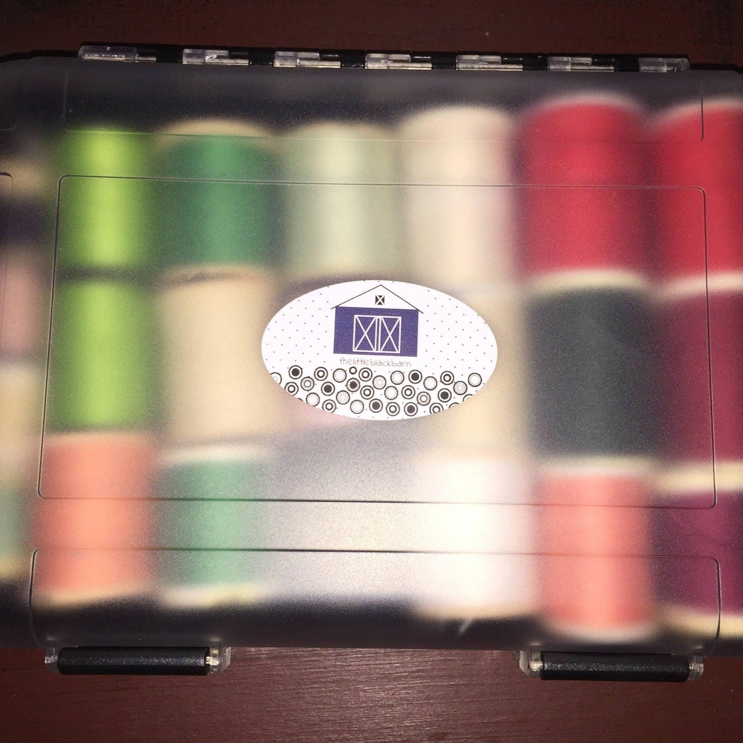 Sewing Notion Bargain Box full of used spools of thread great storage box is included*