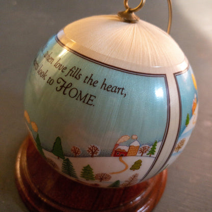 Hallmark, Loved Filled Home. Dated 1979, Keepsake, Satin Ball Ornament, QX2127*