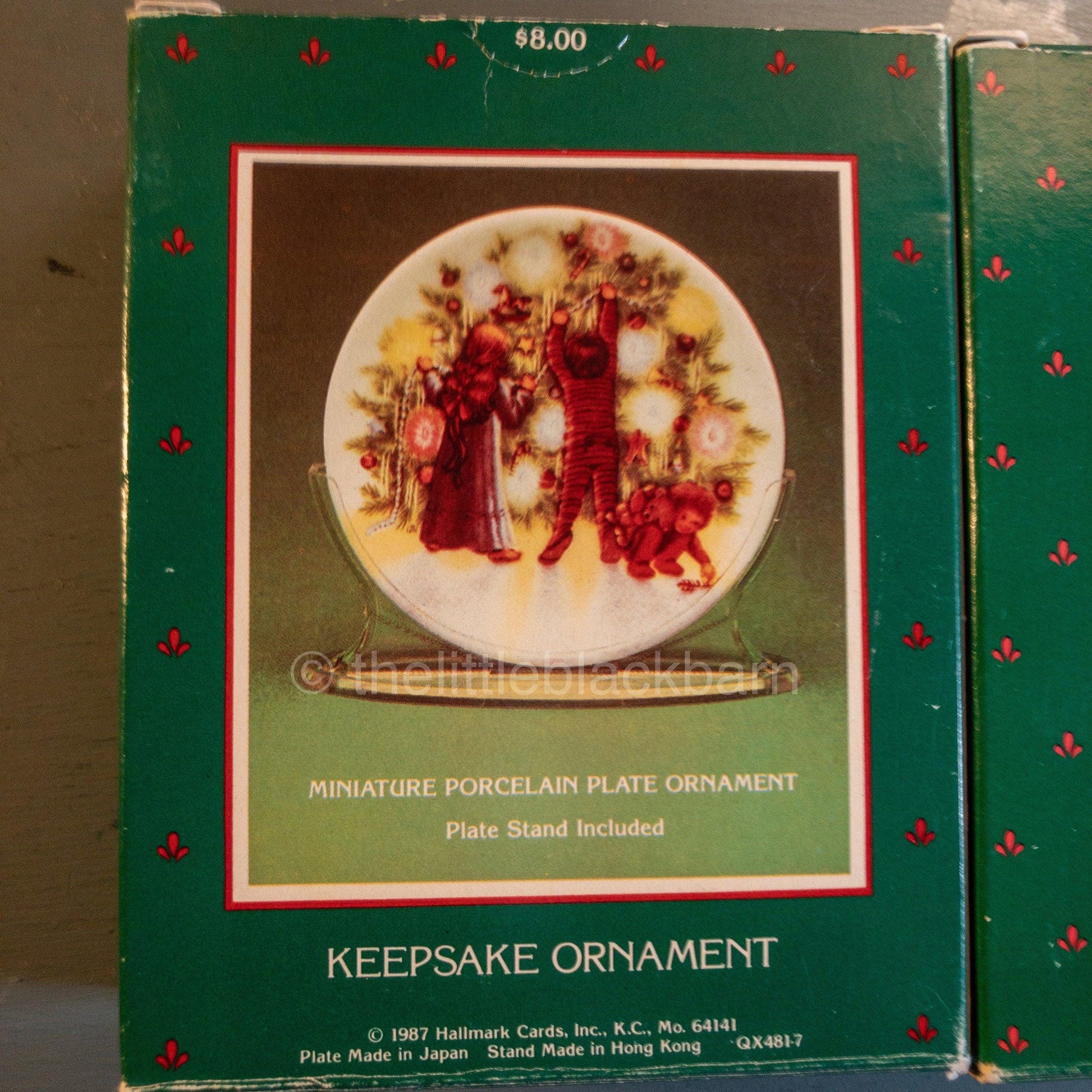 Hallmark, Set Of 3, Collector&#39;s Plate Series, 1987, 1988, 1989, Keepsake Ornaments, See Description*