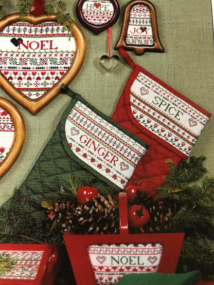 Ginger & Spice, Christmas Ribbons, 9105. Vintage Cross Stitch Patterns Book