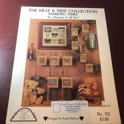 The Neat & Tidy Collection, Patriotic Times, For Christmas and All Year, Vintage 1989, Counted Cross*