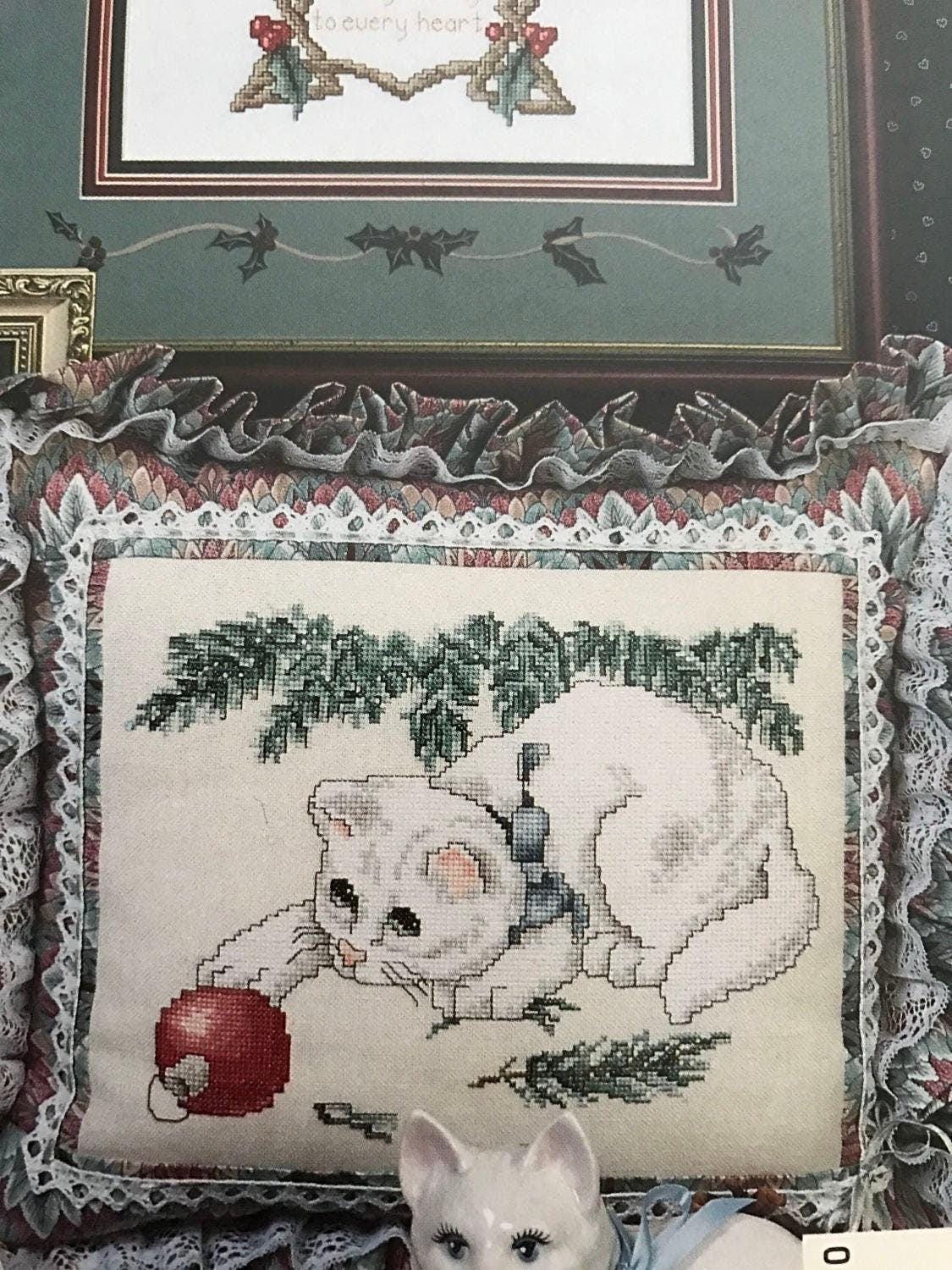 Stoney Creek Collection, Vintage, R.a.i.n.d.r.o.p counted cross stitch Christmas Creations Book 8 leaflet