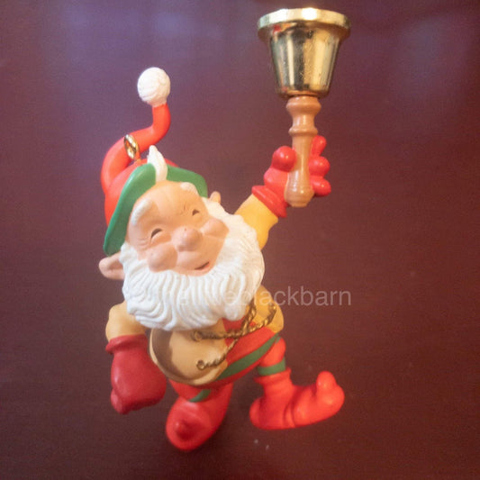 Hallmark, Bell Bearing Elf, Club, Vintage 2000 Keepsake Ornament, QXC4514*