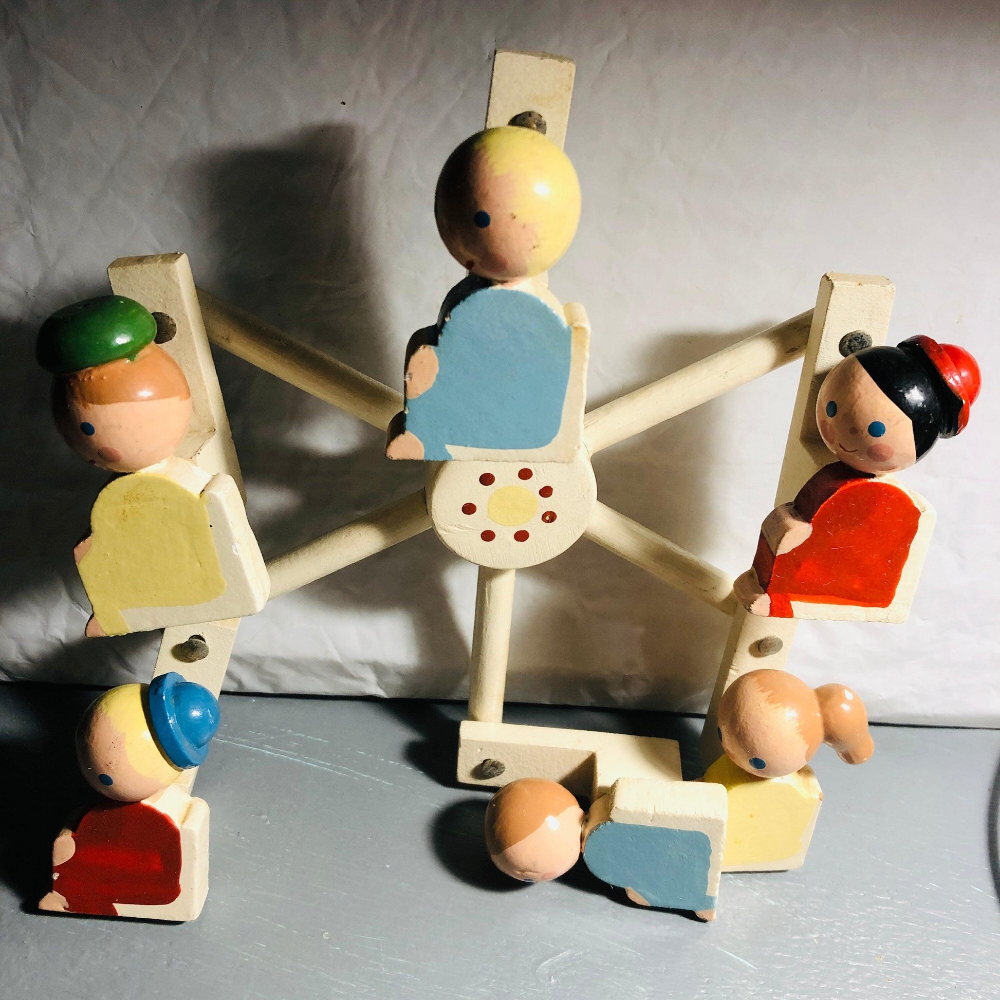 Wooden Ferris Wheel, Only Ferris Wheel Included No Stand, Vintage Christmas Decoration/ Ornament