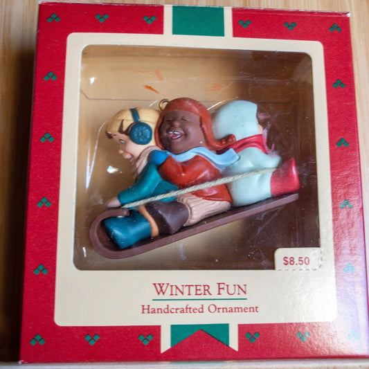 Hallmark, Winter Fun, Vintage 1988, Keepsake Ornament