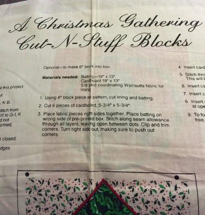 Hallmark Cards Inc., A Christmas Gathering Cut-N-Stuff Blocks by Wamsutta,