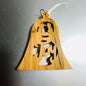 Joy Carved Wooden Bell Christmas Tree Ornament