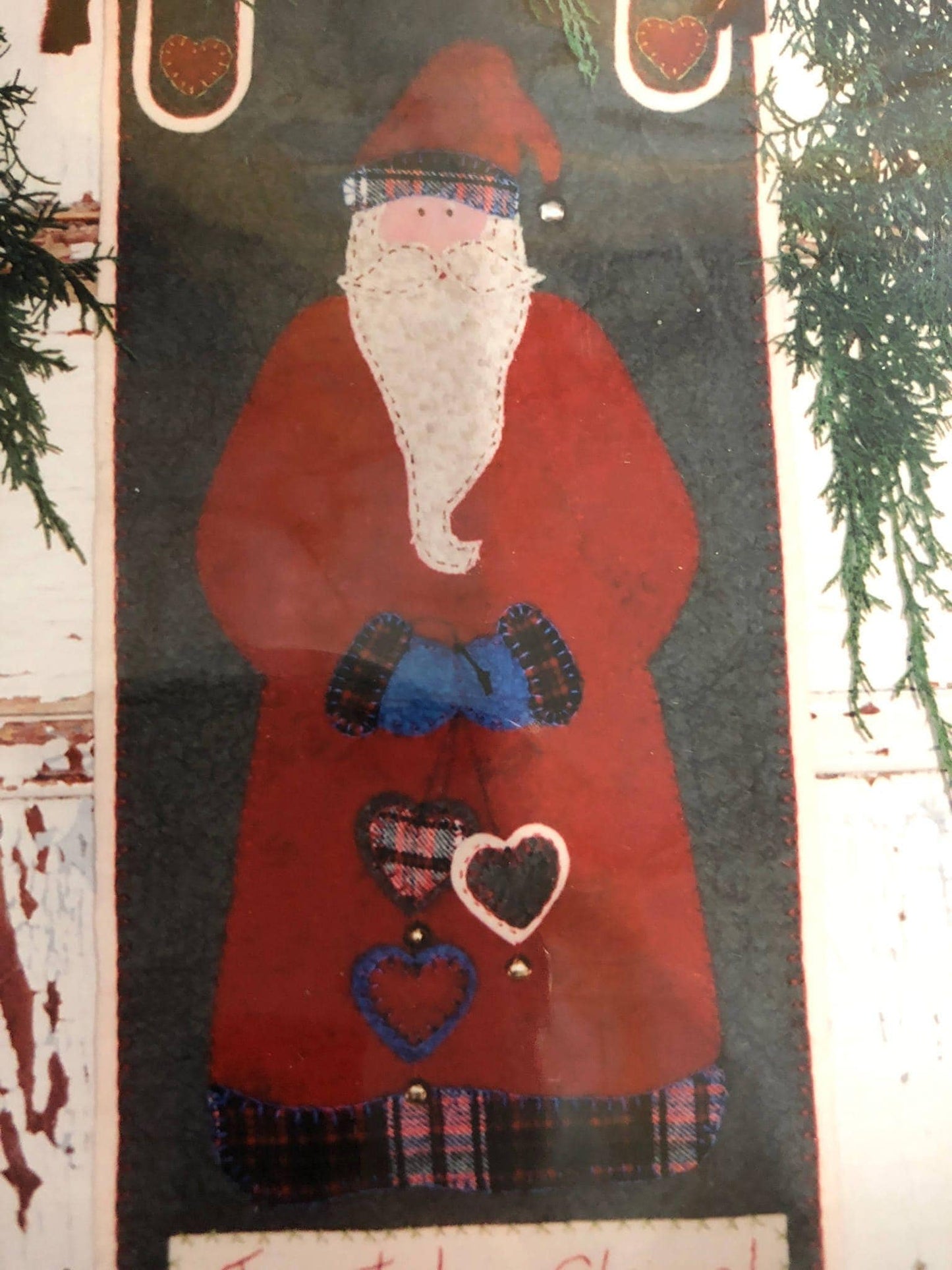 Bird Brain Designs Just Be Claus Santa 103 Quilting Pattern size of Wall Hanging  when finished 11 by 30 inches