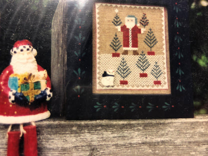 Schoolroom Sampling, Feather Tree Friends, Santa and Friends Enjoy Feather Trees, Vintage 1996, Counted Cross Stitch Pattern