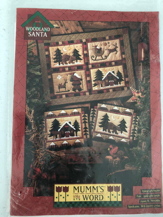 Mum&#39;s The Word Woodland Santa Vintage 1995 Quilting Pattern