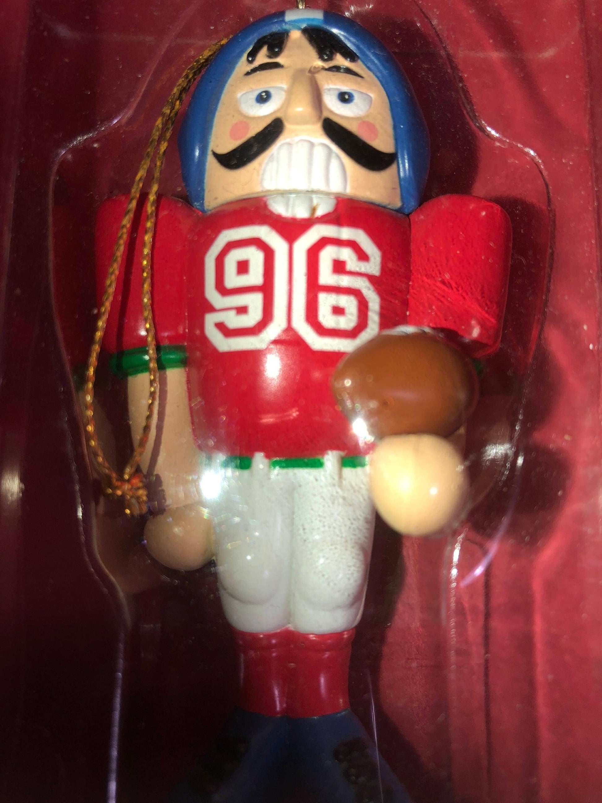 American Greetings Nutcracker Touchdown to Christmas Dated 1996 Forget Me Not Ornament