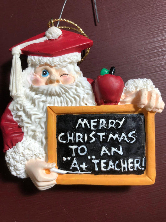 A+ Teacher, Christmas, Around The World, Vintage 1996 Ornament