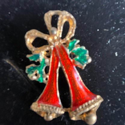 Christmas Pins!, See Choice Of Red Bells, Sequin Santa Claus or Sequin Wreath, Vintage Collectible Holiday Pins, See Variations*