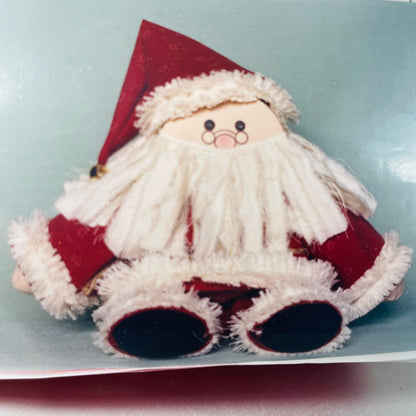 Santa Claus vintage wooden and fabric sewing Kit